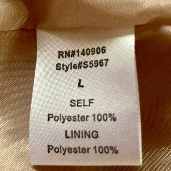 Joh Light Pink Ribbed Faux Fur Coat Size Large Open Front - Picture 8 of 9